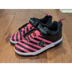 Heelys Rift Pink Black Womens Sz 7 youth sz 6 skater sneakers in EUC